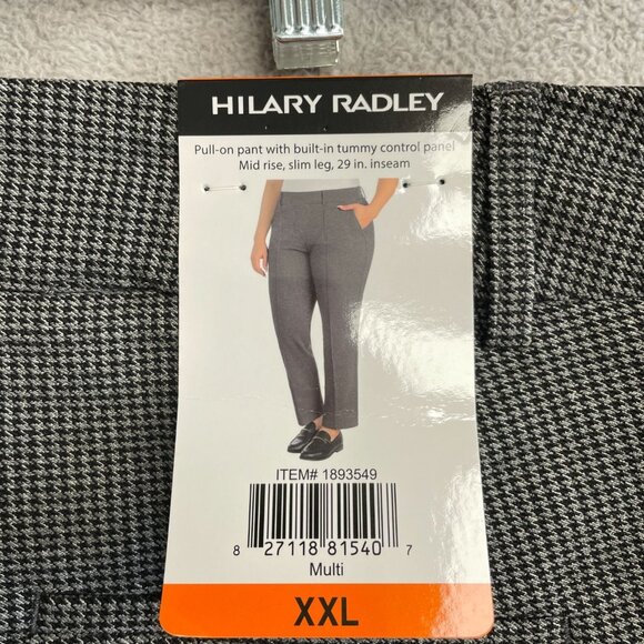 NEW Hilary Radley Women's XXL Pull-On Pants Mid Rise Pattern Tummy Control - Picture 9 of 13